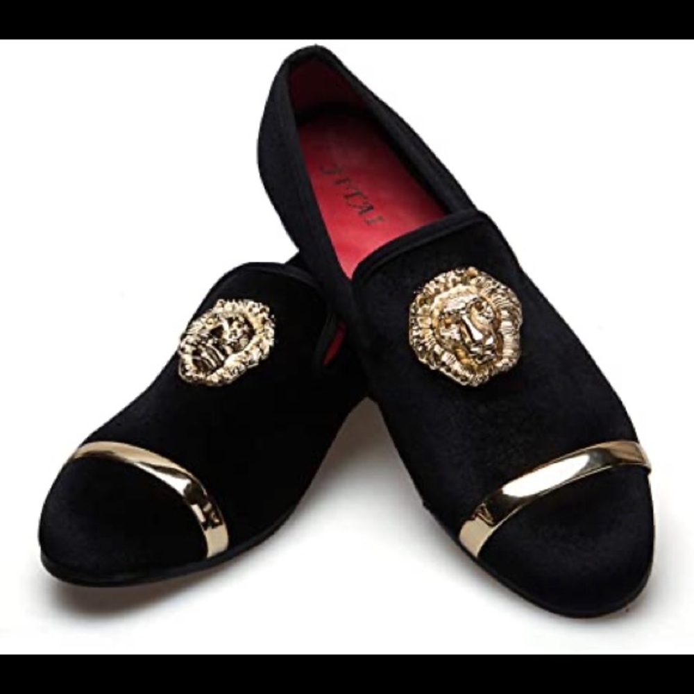Jitai Black and gold loafers